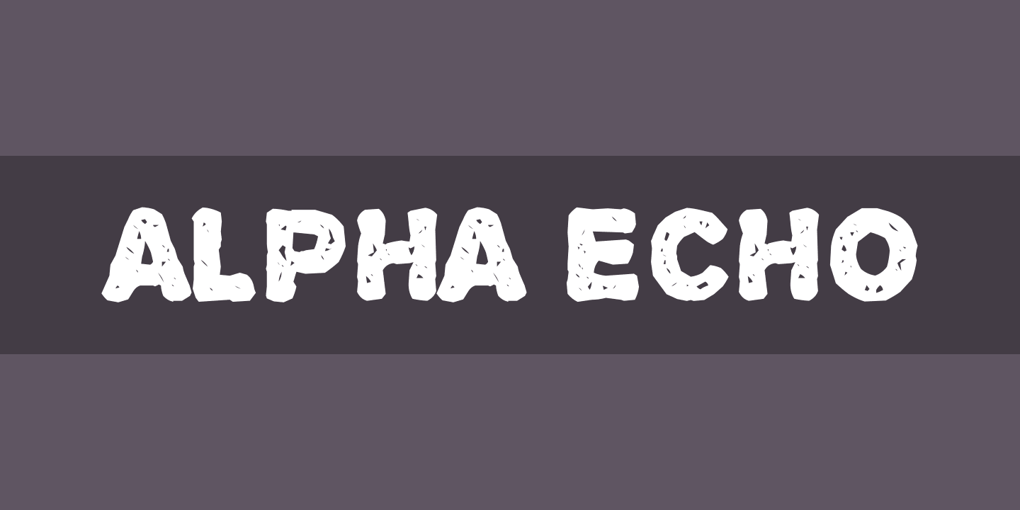 Schriftart Alpha Echo